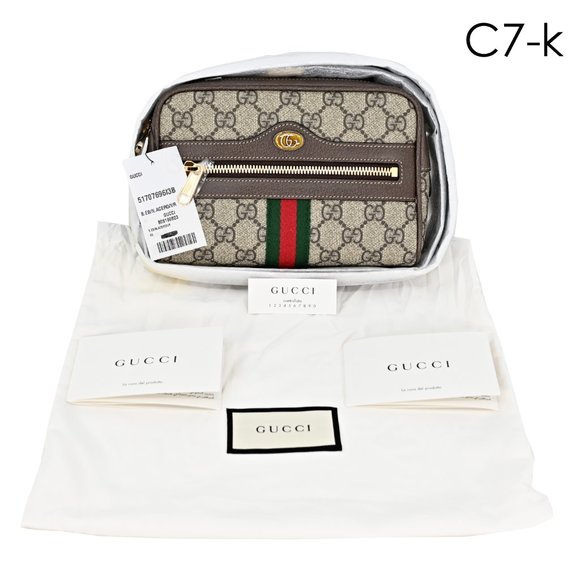 Gucci Medium Ophidia GG Supreme Canvas/Leather Belt Bag Size 95cm - Picture 5 of 14